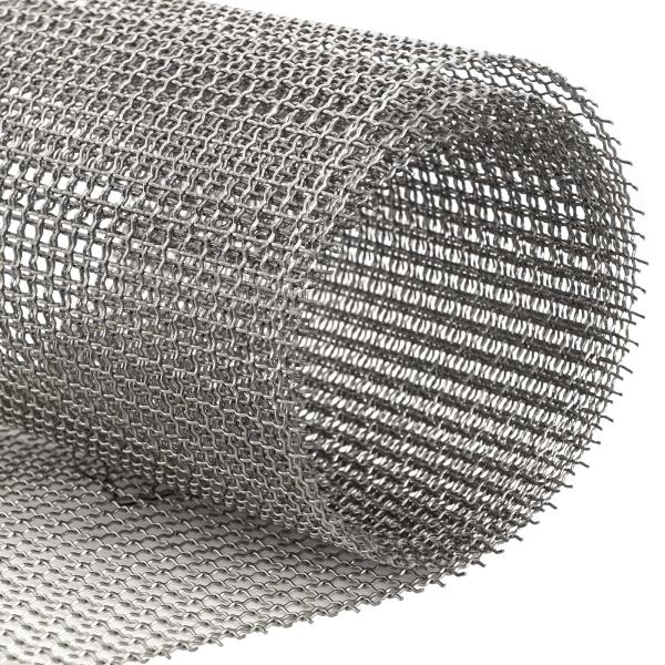 Mesh Bildschirm 120 x 500 cm 3 Mesh Edelstahl 201 Silber
