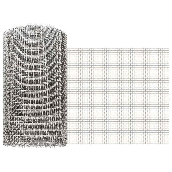 ARDEBO.de - Mesh Bildschirm 20 x 500 cm 6 Mesh Edelstahl 201 Silber