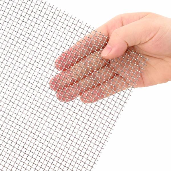 Mesh Bildschirm 20 x 500 cm 6 Mesh Edelstahl 201 Silber