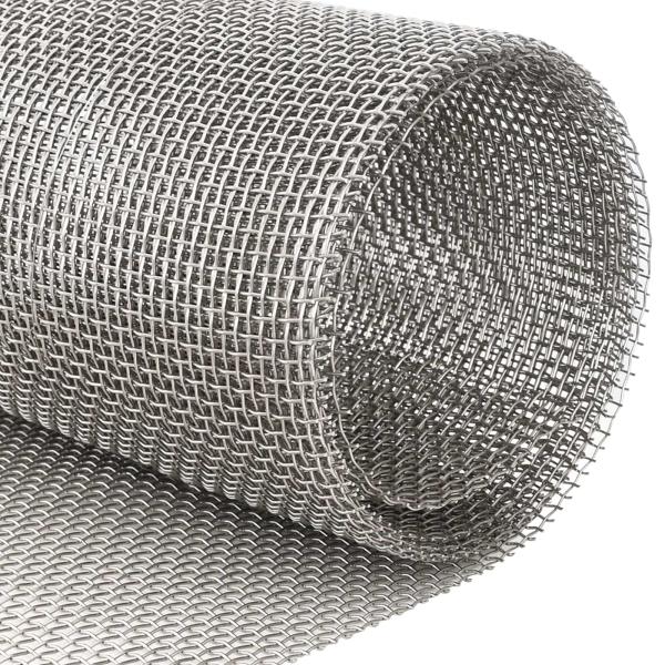 Mesh Bildschirm 20 x 1000 cm 6 Mesh Edelstahl 201 Silber