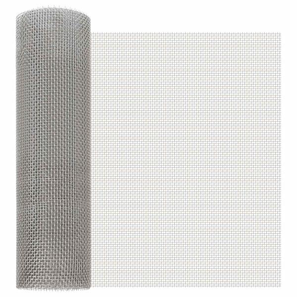 ARDEBO.de - Mesh Bildschirm 6 Mesh 40 x 1000 cm Edelstahl 201 Silber