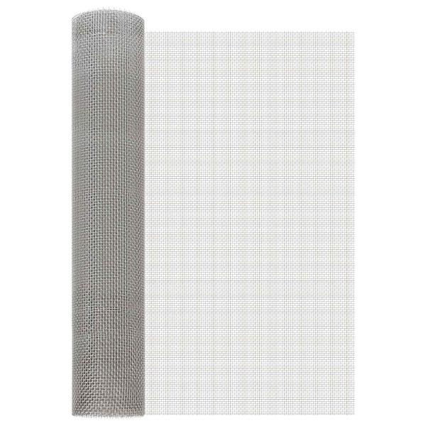 ARDEBO.de - Mesh Bildschirm 60 x 1000 cm 6 Mesh Edelstahl 201 Silber
