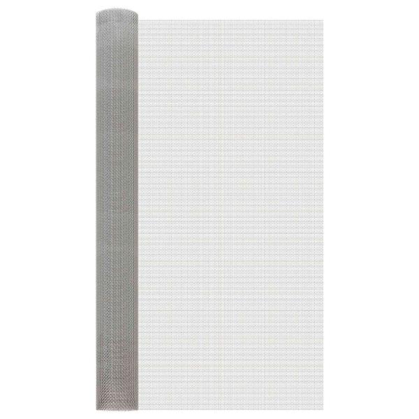 ARDEBO.de - Mesh Bildschirm 100 x 1000 cm 6 Mesh Edelstahl 201 Silber