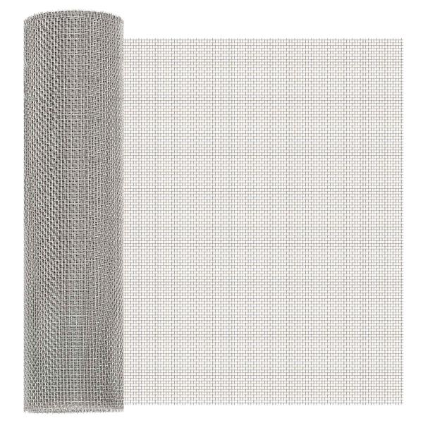 ARDEBO.de - Mesh Bildschirm 40 x 500 cm 8 Mesh Edelstahl 201 Silber