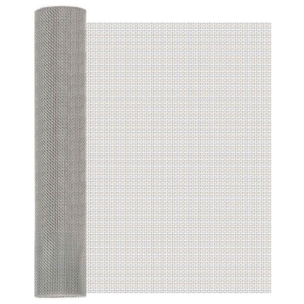 ARDEBO.de - Mesh Bildschirm 60 x 1000 cm 8 Mesh Edelstahl 201 Silber
