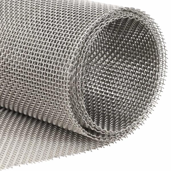 Mesh Bildschirm 80 x 1000 cm 8 Mesh Edelstahl 201 Silber