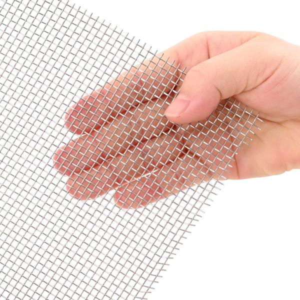 Mesh Bildschirm 80 x 1000 cm 8 Mesh Edelstahl 201 Silber