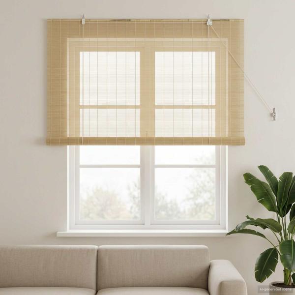 ARDEBO.de - Rollo Natur 130 x 160 cm Bambus