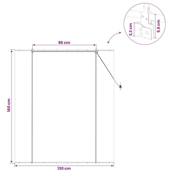 Rollo Natur 130 x 160 cm Bambus
