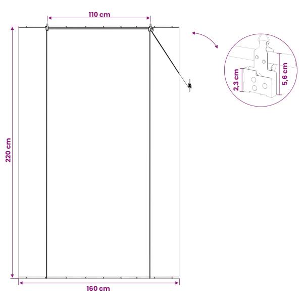 Rollo Natur 160 x 220 cm Bambus
