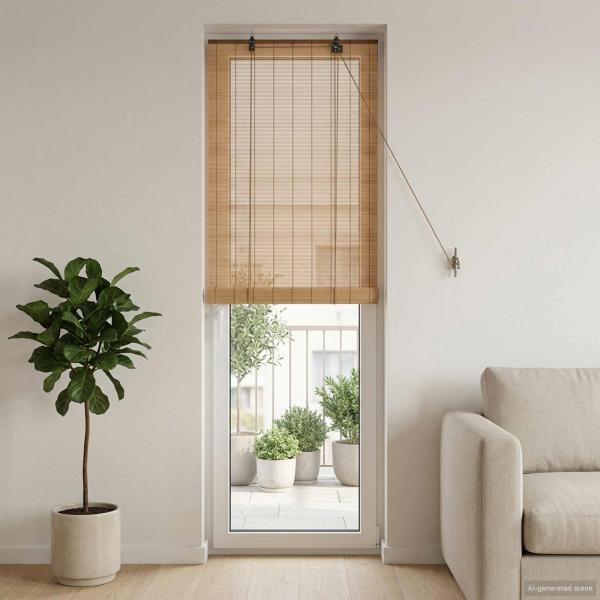 ARDEBO.de - Rollo Braun 70 x 220 cm Bambus