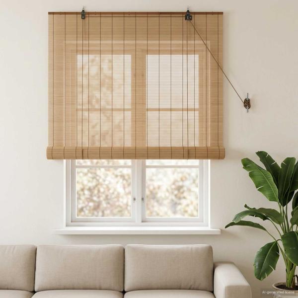 ARDEBO.de - Rollo Braun 90 x 160 cm Bambus