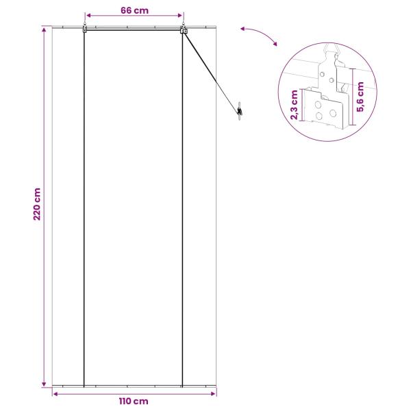 Rollo Braun 110 x 220 cm Bambus