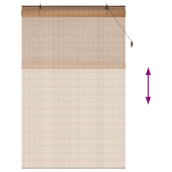 Rollo Braun 130 x 220 cm Bambus