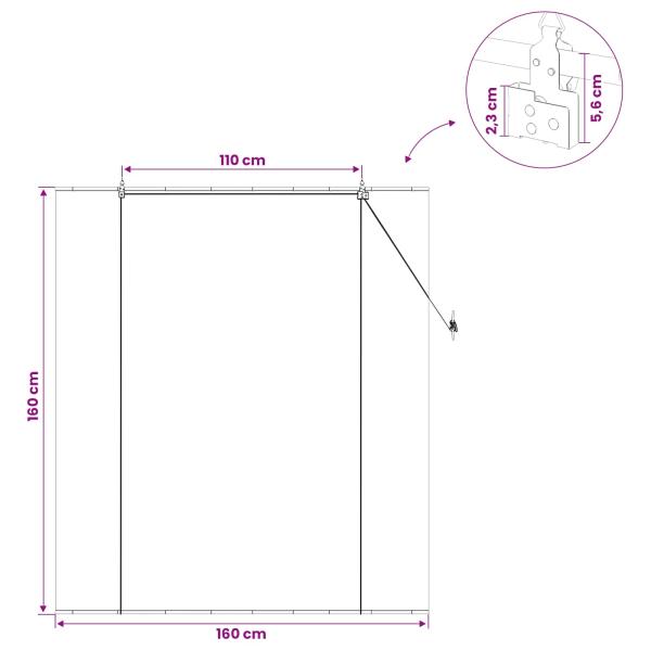 Rollo Braun 160 x 160 cm Bambus