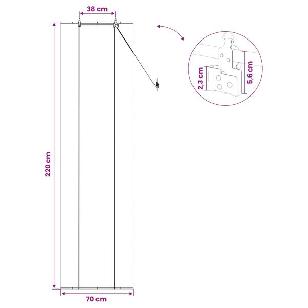 Rollo Grau 70 x 220 cm Bambus
