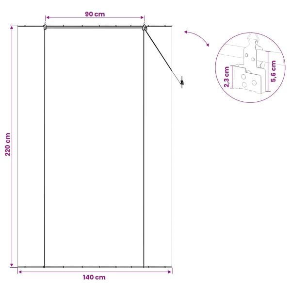 Rollo Grau 140 x 220 cm Bambus