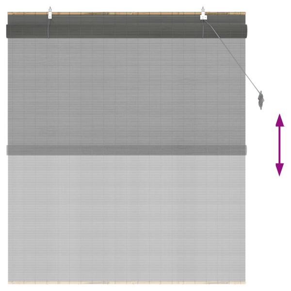 Rollo Grau 150 x 160 cm Bambus