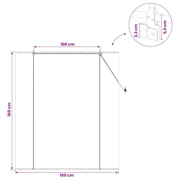 Rollo Grau 150 x 160 cm Bambus
