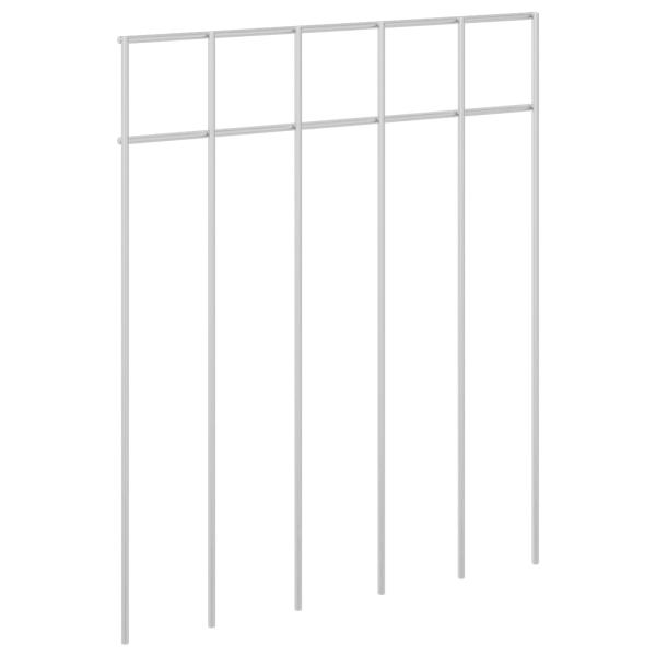 Gartenzaun-Paneel 24 stk. 25 x 30 cm Verzinkter Stahl Silber
