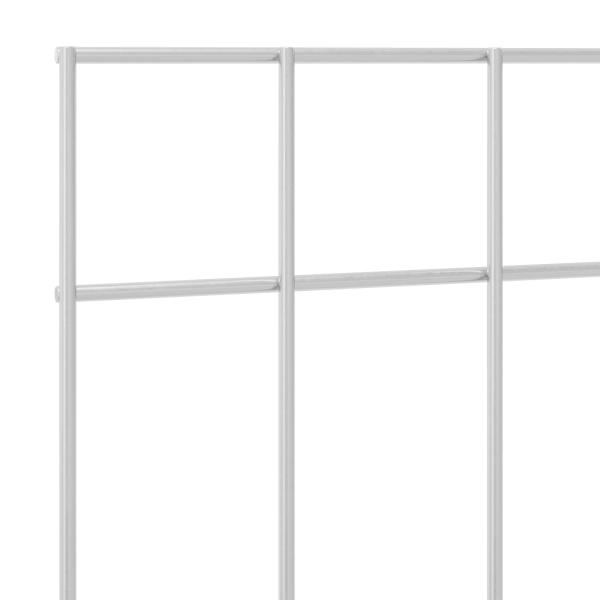 Gartenzaun-Paneel 48 stk. 50 x 30 cm Verzinkter Stahl Silber
