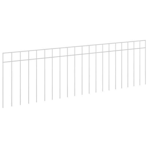 Gartenzaun-Paneel 24 stk. 100 x 30 cm Verzinkter Stahl Silber