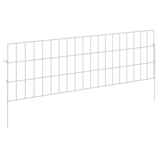 Gartenzaun mit Pfählen 24 stk. 95 x 30 cm Verzinkter Stahl