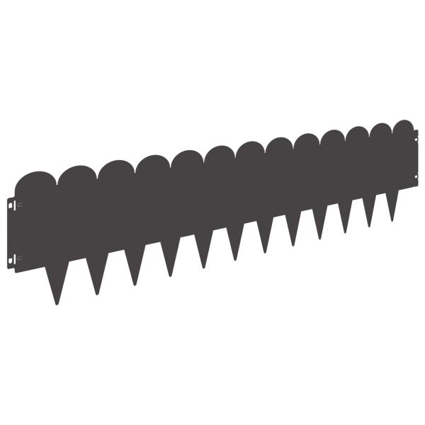 Raseneinfassung 30 stk. 103 x 25 cm Stahl Schwarz