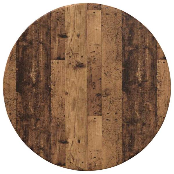 Tischplatte Ø 40 x 1,5 cm Rund Holzwerkstoff Altholz