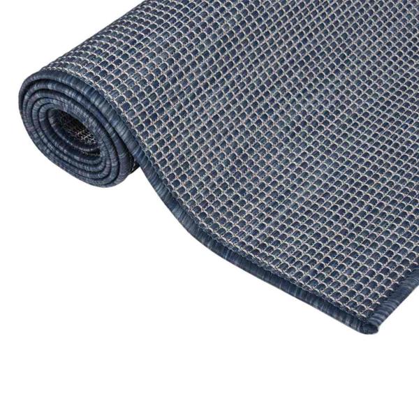 Outdoor-Teppich Flachgewebe 80x150 cm Blau