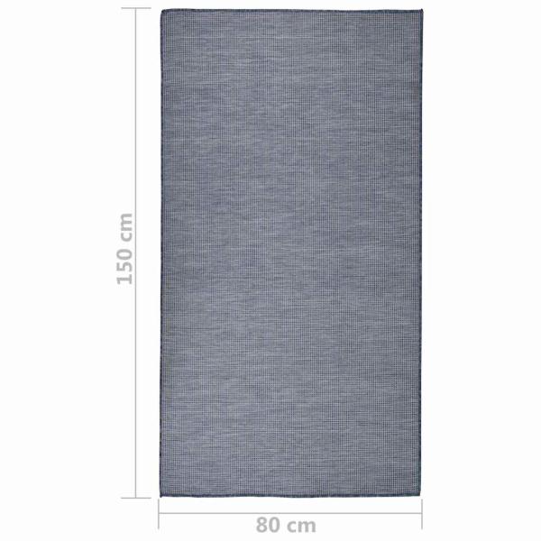 Outdoor-Teppich Flachgewebe 80x150 cm Blau