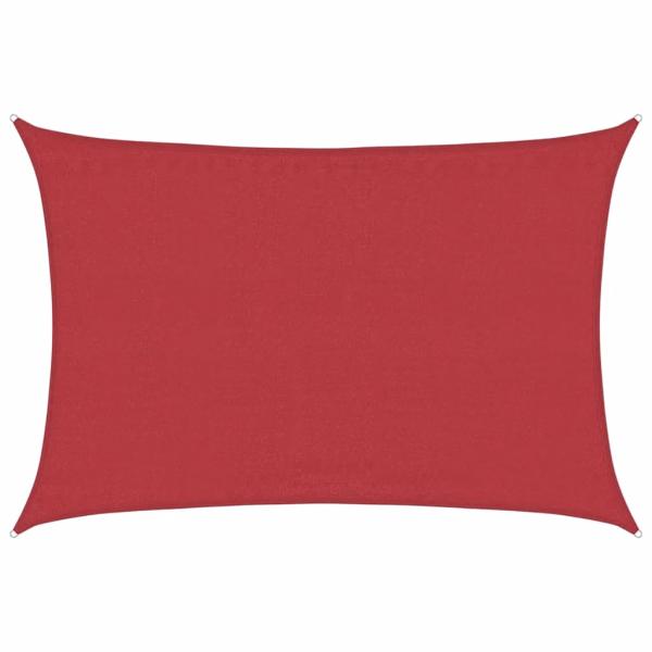 Sonnensegel 160 g/m² Rot 5x7 m HDPE