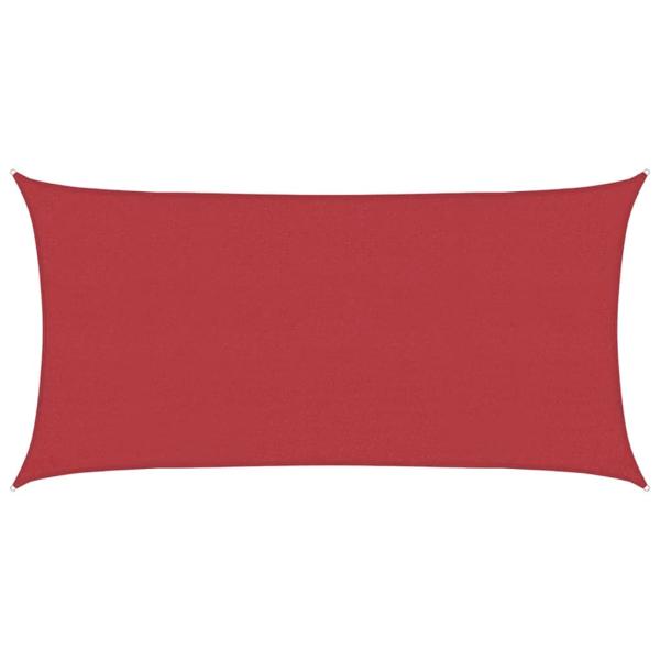 Sonnensegel 160 g/m² Rot 4x7 m HDPE