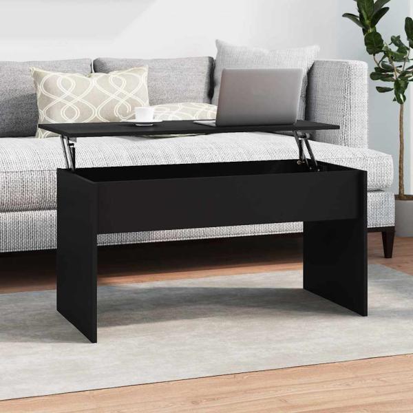 ARDEBO.de - Couchtisch Schwarz 102x50,5x52,5 cm Holzwerkstoff