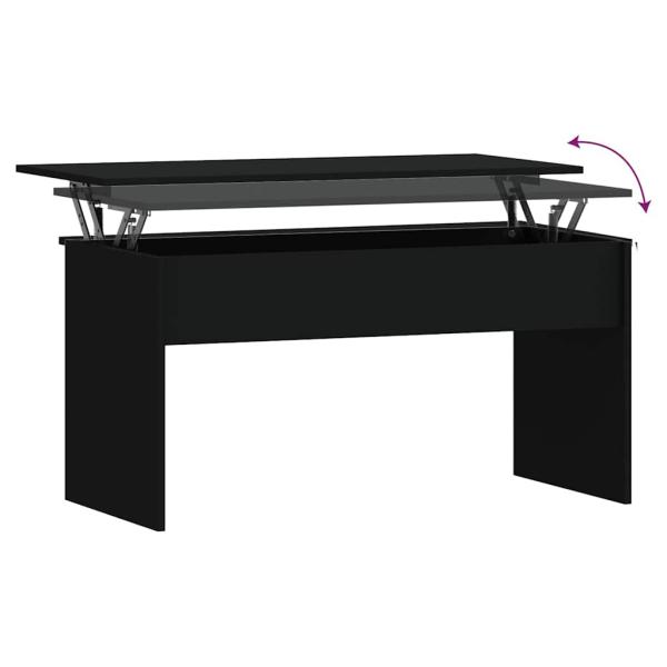 Couchtisch Schwarz 102x50,5x52,5 cm Holzwerkstoff