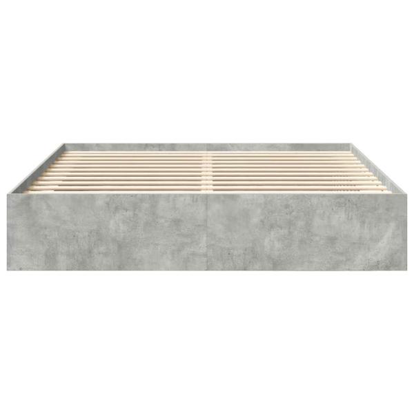 Bettgestell Betongrau 200x200 cm