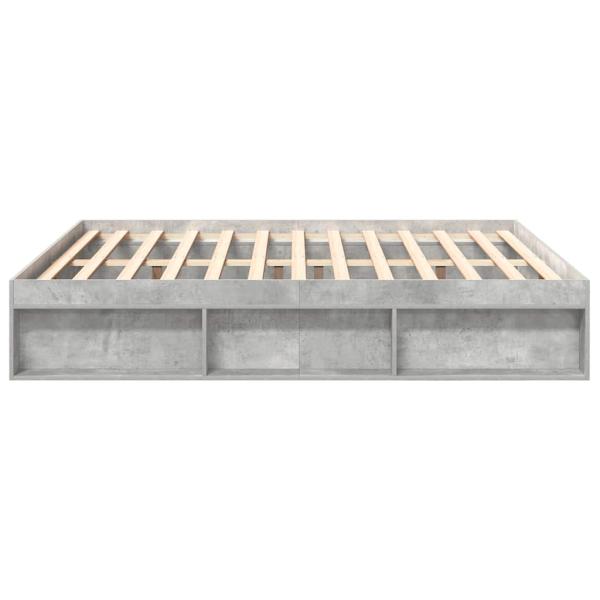 Bettgestell Betongrau 200x200 cm