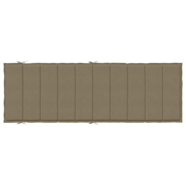 Sonnenliegen-Auflage Melange Taupe 186x58x4 cm Stoff