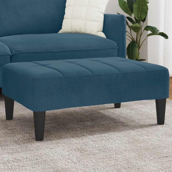 ARDEBO.de - Fußhocker Blau 77x55x31 cm Samt