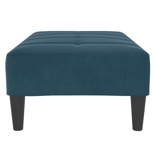 Fußhocker Blau 77x55x31 cm Samt