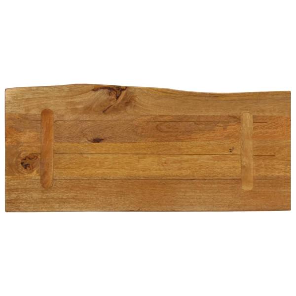 Tischplatte mit Baumkante 80x40x3,8 cm Massivholz Mango