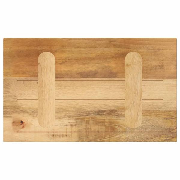 Tischplatte 60x30x2,5 cm Rechteckig Raues Massivholz Mango