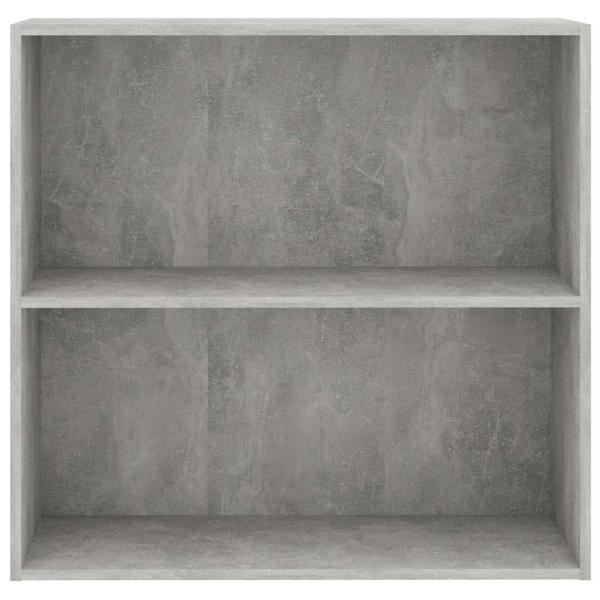 B?cherregal 2 F?cher Betongrau 80x30x76,5 cm Holzwerkstoff