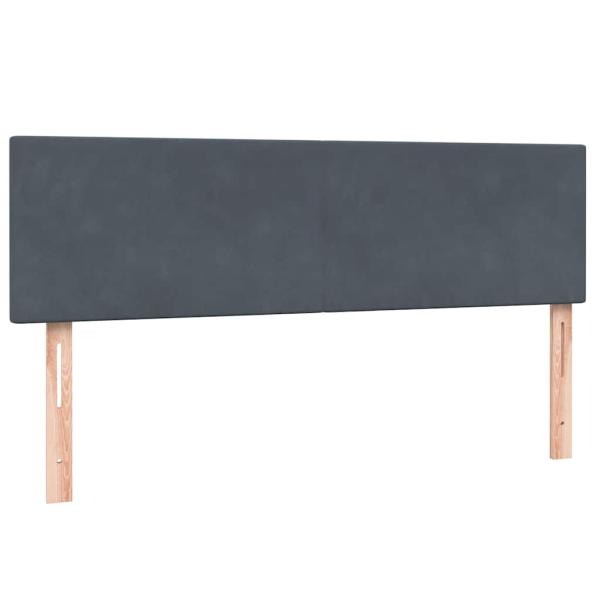 Boxspringbett mit Matratze Dunkelgrau 160x210 cm Samt