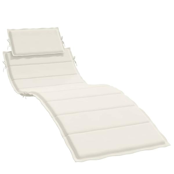 Sonnenliegen-Auflage Melange Creme 186x58x4 cm Stoff