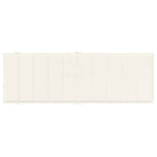 Sonnenliegen-Auflage Melange Creme 186x58x4 cm Stoff