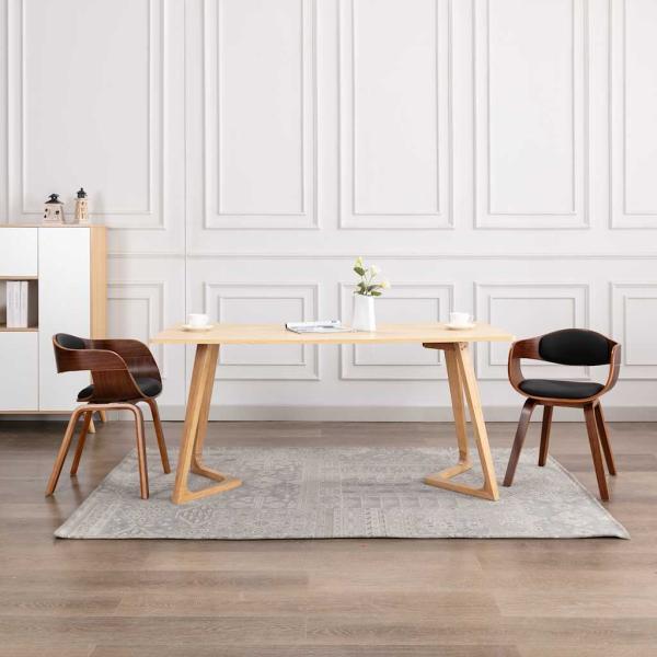 ARDEBO.de - Esszimmerstühle 2 Stk. Bugholz und Kunstleder