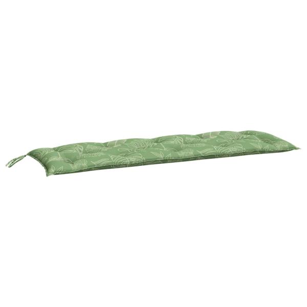 Gartenbank-Auflagen 2 Stk. Blattmuster 150x50x7 cm Stoff