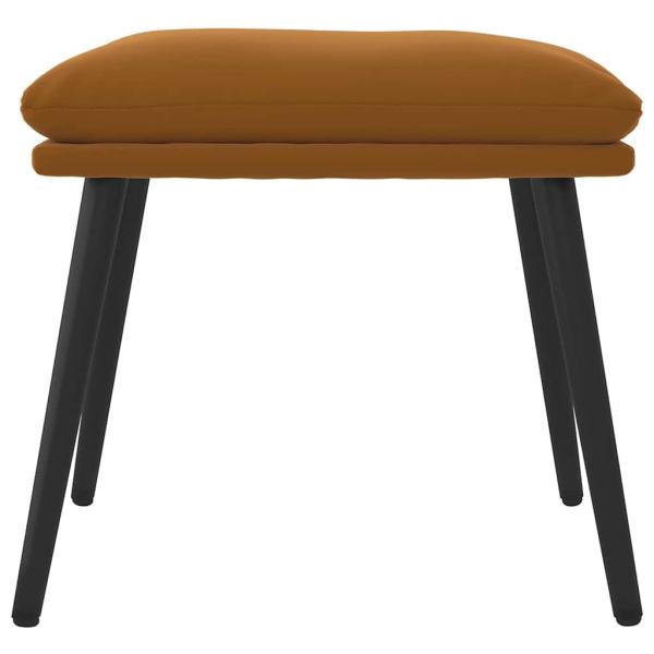 Fußhocker Braun 45x29,5x35 cm Samt