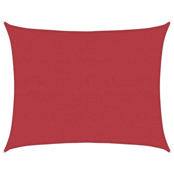 Sonnensegel 160 g/m² Rot 6x8 m HDPE
